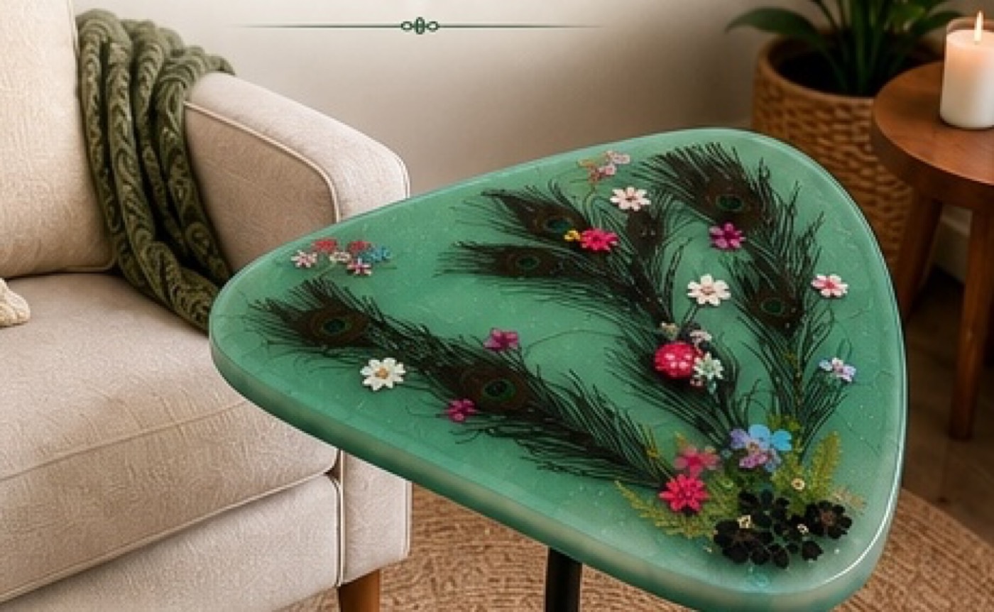 Peacock Garden side table
